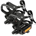Bike Pedals with Toe Clip and Strap
