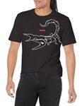 HUGO Men's Animal Graphic Regular Fit Short Sleeve T-Shirt, Stormy Black, Medium