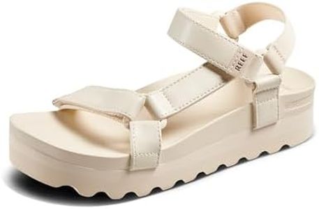 REEF Cushion Rem Hi Womens Platform Sandal, Adjustable Strap, Arch Support and Heel Cupping, Vintage, 5