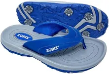 ZORIZ Golf Sandals for Women and Men, Golf Thong Flip Flops With Removable Soft Spikes, Golf Footwear With Deeper Heel Cup and Higher Sidewalls for Secure Comfort, Blue, Men’s 13