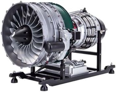 Turbofan Engine Model Kit That Works, DM119 1/10 Full Metal Mechanical Dual-Spool Aircraft Jet Engine Model, DIY Assembly 10 Hours Build Your Own Turbofan Engine for Adults (1000+PCS)