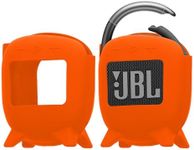 kwmobile Silicone Case Compatible with JBL Clip 4 - Case Protective Mini Speaker Cover - Orange