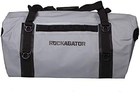 Waterproof Duffle Bag for Travel and Camping with Roll-Top Closure, Durable, All-Weather, and Versatile Dry Bag - Rockagator Mammoth Series (60 Liter, Grey/Black)