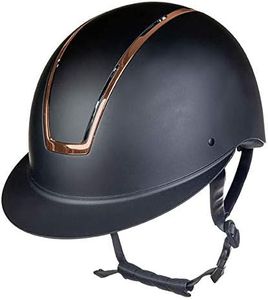 HKM Lady Shield 12509-9178-M Riding Helmet, Black/Rose Gold, M 55 cm-57 cm