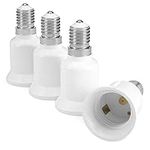 kwmobile E14 to E27 Converter (Pack of 4) - Lamp Socket Adapter Light Bulb Base Converters Screw-in Thread Adaptor Holder Set for LED and Smart Bulbs