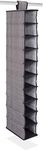 Internet’s Best 10 Tier Hanging Shoe Organizer - Narrow Shelf Closet Shoe Rack - Footwear Storage - Grey