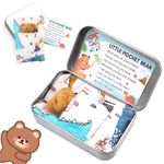 Little Pocket Bear Hug | Soft Comfortable Teddy Bear in a Tin Box | Mini Pocket Bear Plush Toys | Cute Fun Stuffed Animal Teddy Bear Doll Christmas Birthday Gifts for Kids (Light Brown)