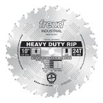 Freud LM72M010 Industrial Heavy Duty Rip Saw Blade 10-Inch by 24 Flat Top 5/8-Inch Arbor Ice Coated, One Size, Multi