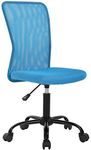 BestOffice Cheap Desk Chair Computer Adjustable Swivel Rolling Chair for Home&Office, Blue