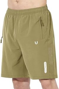 NORTHYARD Men's Athletic Running Shorts Quick Dry Workout Shorts 7"/ 5"/ 9" Lightweight Sports Gym Basketball Shorts Hiking Exercise KHAKI 3XL