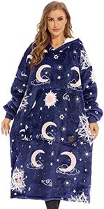 THREE POODLE Wearable Blanket Hoodie, Glow in The Dark Sherpa Hoodie, Oversized Hooded Blanket Sweatshirt for Adults Women Men Kids, Extremely Cozy, Warm, Soft, and Fuzzy