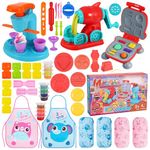 Yimomoyi Playdough Set Play Dough Tools, 56 Pcs Playdough Sets for Kids, 3 in 1 Play Color Dough Modelling Clay Deluxe Colored Set Kitchen, Playdough Accessories playdoh sets for kids 3 years+