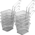 8PCS Mini Fry Basket, Stainless Steel French Deep Fryers Basket Net Mesh Fries Chip Kitchen Tool