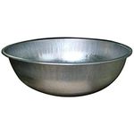 A.Sharif Galvanized Iron Metal Ghamela for Gardening, Farming, Agriculture, Construction, General Purpose Use (Diameter 16", Silver Galvanized), 1 Piece