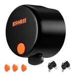 Kohree Heavy Duty Trailer Coupler Lock, RV Trailer Locks fit 2-5/16 inches, 2", 1-7/8" Couplers, Trailer Tongue Lock Trailer Ball Lock Sturdy Structural Steel Safety with 4 Keys & 4 Dust Covers, Black