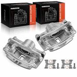 A-Premium Disc Brake Caliper Assembly with Bracket Compatible with Select Honda and Acura Models - Civic 1996-2011, EL 1997-2000, Insight 2010-2014 - Front Driver and Passenger Side, 2-PC Set