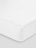 Linen House 300TC Cotton Percale King Bed 50cm Fitted Sheet, White