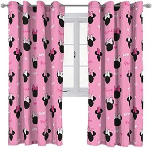 Jay Franco Disney Minnie Mouse Cuori e Amore 183cm x 168cm Tende per Finestre con Occhielli - 2 Pannelli