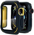 ME Compatible with Apple Watch Series 6 Case, 40mm Hard Case PC and TPU Bumper Cover with Tempered Glass Screen Protector Fits Series 6 5 4 SE, Men Women Apple Watch Accessories