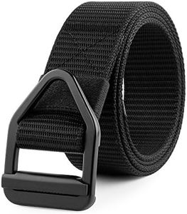 JASGOOD Tactical Heavy Duty Reinforced Nylon Belt for Men Adjustable Military Webbing Belt Strap with Metal Buckle