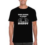 TheYaYaCafe Fathers Day This Dude is Going to be Mens T-Shirt Cotton Black S