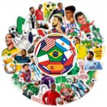 50PCS Soccer Stickers Football Stic