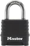 MASTER LOCK Heavy Duty Combination Padlock, Security level 9/10, Large Ergonomic Dials, Body Bumper, Outdoor, Weatherproof, Standard Shackle