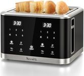 Secura 4-Slice Touchscreen Toaster – Digital Countdown, Dual Control Panels for Personalized Toasting