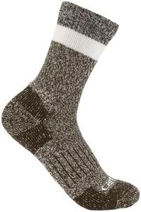 Carhartt Women's Midweight Crew Sock, Brown, M
