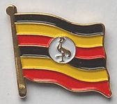 None Uganda Country Flag Enamel Pin Badge