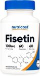 Nutricost Fisetin Capsules 100mg, 60 Capsules - Natural Polyphenol Antioxidant - Non-GMO, Gluten Free, and Vegan Friendly Supplement