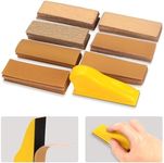 XDENGP 70 PCS Micro Detail Sander Paper Kit, 3.5”x 1”Mini Hand Sanding Block with Hook and Loop for Wood Crafts, Tight Spaces Metal Finishing Sanding Works, 80 120 180 240 400 600 Grit Sandpaper