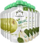 Amazon Brand - Mama Bear Organic Baby Food, Stage 2, Apple, Pear, Spinach, 4 ounce (Pack of 12)