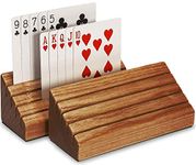 The Mind Challenge Wooden Playing Card Holder/Tray/Racks Cards Organizer for Ladies, Adults Parties and Club Best Birthday and Diwali Gift Items (Set of 2)