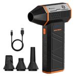 WOLFBOX MF50 Cordless Electric Air Duster-110000RPM High-Power Mini Blower with 3-Speed Settings and Fast Charging, Ideal Dust Blower for Computer, Keyboard, Car, Home, and Outdoor Use