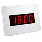 Timegyro Digital Wall Clock Battery Operated with LED Display, Wall Clock with Backlight, Table-top, Alarm, Brightness Adjustable,12/24Hr