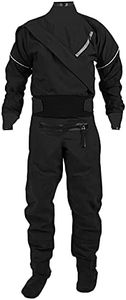 Drysuit Men's Front Zipper Sailing Standard Nylon Paddling,Kayaking Equipment Zipper,Waterproof Suit (BLACK, XL), Black, X-Large