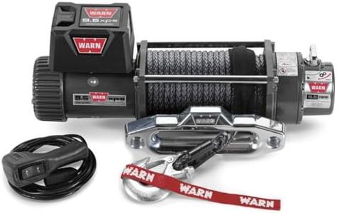 WARN 87310 Electric 12V 9.5xp-s Series Winch with Synthetic Rope: 3/8" Diameter x 100' Length, 4.75 Ton (9,500 lb) Pulling Capacity