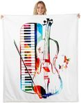 Feelyou Cello Piano Fleece Blankets