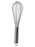 Heart Home Stainless Steel Balloon Shape Wire Whisk/Egg Beater for Blending, Whisking, Beating, Stirring, Cooking, Baking, 20cm (Silver)