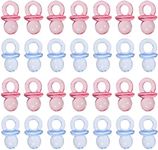 100 Pieces Mini Clear Acrylic Baby Pacifiers for Baby Shower Decorations Baby Decorations for Baby Shower Baby Shower Table Decorations Baby Shower Favors Baby Shower Games