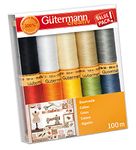 Gütermann Creativ 10 Reels of 100% Cotton, Multi-Coloured