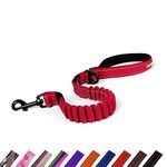 EZYDOG Zero Shock Dog Lead | Zero Shock Technology, Shock-Absorbing, Dog Leads For Small Dogs, Dog Leads For Medium Dogs, Dog Leads For Large Dogs, Soft Padded Handle, Traffic Control, 0.6m (Red)