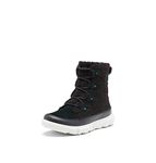 SOREL Women's Explorer II Joan Cozy Boot - Black, Tea Light - Size 9