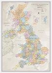 UK Map - Classic Wall Map Of The United Kingdom Poster - Front Lamination – A1, 84 x 59cm