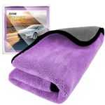 Airlab 90x60cm XXL Extra Large Thick Microfibre Car Drying Towel, Dual - Sided Car Care Microfibre Cloths, Ultra Absorbent Super Soft Lint Free Wash Cloth for Auto Detailing Polishing Washing Cleaning
