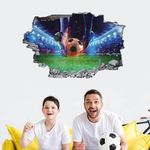 ANHUIB 3D Football Wall Stickers,Football Wall Decals for Boys,Football Stickers for Bedroom Walls,Boys Wall Stickers for Bedrooms,Football Wall Art for Teenage,Soccer Sport Wall Art for Kids Room