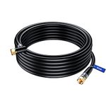 Coaxial Cable RG6 Right Angle 90°, 30 ft, Coax Cable F-Type Triple Shielded Coax Cable, (Black)