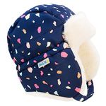 Jan & Jul Toasty-Dry Windproof Trapper Winter Hat for Infant Boy Girl (S: 3-9M, Terrazzo)