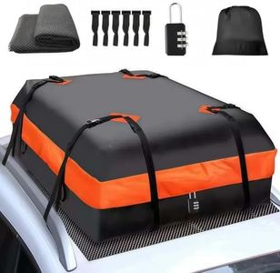 424L Waterproof Rooftop Cargo Carrier, Heavy Duty Car Roof Bag with Anti-Slip Mat, 6 Door Hooks, Lock & Storage Bag, Fits All Vehicles with/Without Roof Rack - Perfect for AU Road Trips & Camping